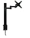 Cable Mountain Black Desk LCD TV or Monitor Mount with clamp -Tilts and Swivels