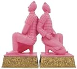 Terra Cotta Warrior Kneeling Archer Pink Bookends