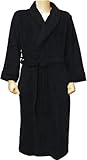 Coral Bathrobe Soft plush luxury Bath Robes Unise Robes - Black
