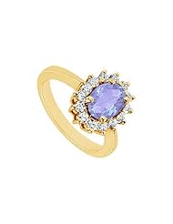 Tanzanite and Diamond Ring 14K Yellow Gold - 1.50 CT TGW