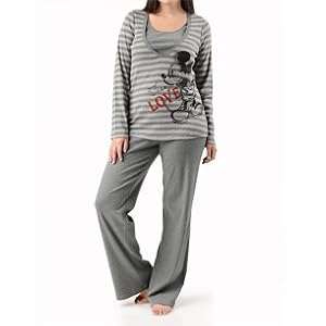 Motherhood Maternity: Disney Long Sleeve V-neck Mock Layer Nursing Pajama Set