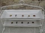 TWO TIER RECTANGULAR CAKE STAND WITH DECORATIVE CAKE DESIGN  from des-rez