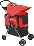 3-in-One Red Pet Stroller - Carrier & Car Seat