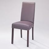 Vienna Dining Chair with Chocolate Split Leather, 20" Seat Height - Lightly Distressed Heirloom Cherry By Powell Furniture