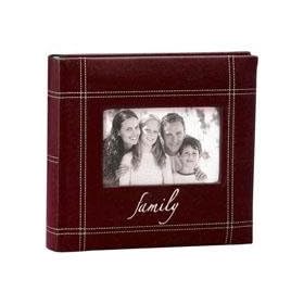 Fetco Home Sawyer Series, Family Bound Album, Holds 200 4x6 Photos 2 Up, with Memo, Color: Red.