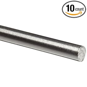 Stainless Steel 316LVM Wire .015"OD (Vacuum-Arc Remelt) Straight 60" Length (Pack of 10)