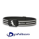 Phiten Chicago White Sox MLB Titanium X30 Bracelet, 7.5 Inch