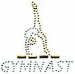 Iron On Hot Fix Gymnast on Beam