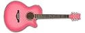 Daisy Rock WildWood Artist Acoustic-Electric Guitar, Pink Burst