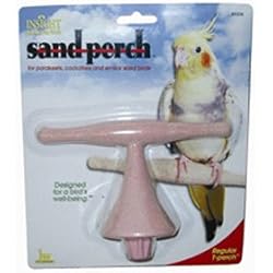 JW Pet Insight Sand Perch T Perch for Parakeets, Cockatiels & Similar Sized Birds (Regular)