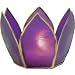 Small Plum Purple Capiz Lotus Tealight Holder (gold edged)