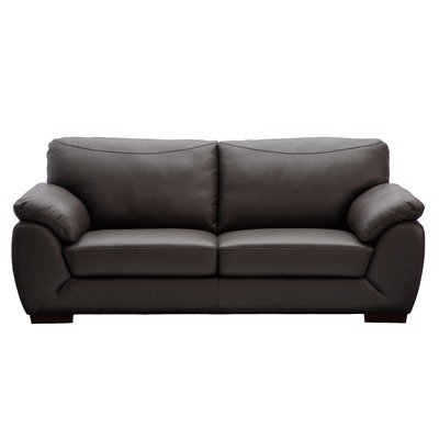 Black Armen Living Mesa Leather Loveseat