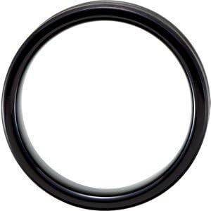 Black Titanium 7.5mm Grooved Band Size 10