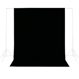 6ft x 9ft/1.8m x 2.7m Studio Solid Muslin Backdrop Black