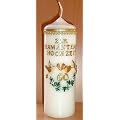 netSells� * Deko-Kerze ''Zur Diamantenen Hochzeit'' * 6 x 18 cm