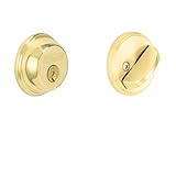 Schlage B60N505 Deadbolt, Keyed 1 Side, Bright Brass