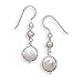 White Round and Coin Cultured Freshwater Pearl Earrings
