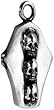 Skulls Locket Pewter Pendant Necklace