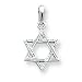 14k White Gold Star of David Pendant