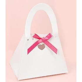Wilton White Purse Wedding Favor Boxes 50 count