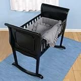 Gingham Cradle Bedding - color: green gingham - Size 18x36