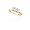 14k Yellow Gold Oval Diamond 3-Stone Ring (I-J Color, I1 Clarity), Size 5