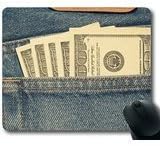 Mouse Pad with Bucks Waiting In A Pocket Non-Slip Neoprene Rubber Standard Size 9 Inch X 7 Inch X 1/8 Mousepad