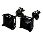 .925 Sterling Silver Princess Cut Bla...