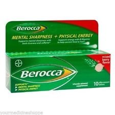 Berocca Mixed Berry Effervescent Tablets 10-Count (Pack of 4)