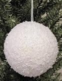 Package of 12 - 2-3 4 Iridescent Sparkle Snowball Ornaments for Christmas Tree or Decorating