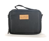Accelwell Travel Pouch Color Black (New Model with Heavier Zippers and Better Stitching) with Free Extra Cooling Pack a $2.25 Value) By Medi-fridge - Cools Ands Protects Medicines Safely up to 13 Hours in 100 Degree Constant Heat- Shoulder Strap Included and Bag Has Loop on Back for Belt