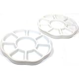 2 Artist Ceramic Paint Palettes 9 Part Arts & Crafts