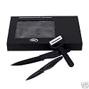 COFFRET 2 COUTEAUX + 1 EPLUCHEUR LAMES EN CERAMIQUES NOIRES - Tutti Cuisine