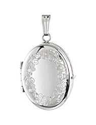 Sterling Silver Oval Locket With Engraved