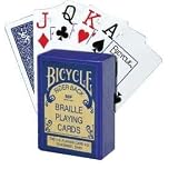 Bicycle Braille Playing Cards Blue Jumbo Index - Naipes Braile Azul by The United States Playing Card Company