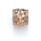 14k Rose Plumeria Barrel Slide