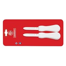 Mundial SCW5673-2 3/4  New Haven Style Oyster Knives, Set of 2, White