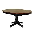 Round Pedestal Table - Black/ Brown