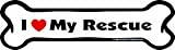 Imagine This I love My Rescue Bone Car Magnet, 2-Inch by 7-Inch