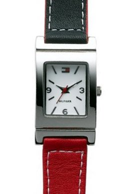 Tommy Hilfiger Women's 1700161 Red/Navy Reversible Leather Strap Watch.