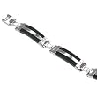 316L Stainless Steel Bracelet with rubber. Length: 8" Width: 13mm
