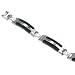 316L Stainless Steel Bracelet with rubber. Length: 8" Width: 13mm