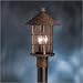 Kichler 4735 Northbridge Three Light Outdoor Post Lantern Set in Distressed Copper