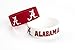 NCAA Alabama Crimson Tide Silicone Rubber Bracelet, 2-Pack