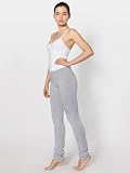 American Apparel Cotton Spandex Jersey Straight Leg Yoga Pant X-Small-Heather Grey