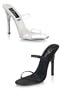 Pleaser Women's Gala 02 Sandals,Black Satin/Black,10 M