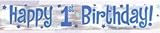 1st Birthday Boy Party Banner, 12 feet