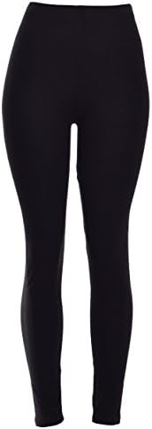 COTTON Solid Full Length Leggings (VP103-BLACK)