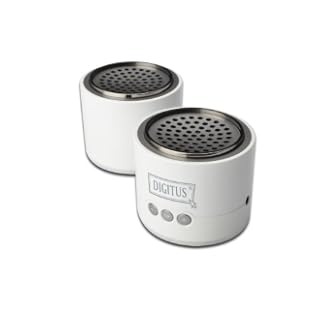 Assmann DA-10293 Digitus Stereo Bass Bluetooth HD Lautsprechersystem für Smartphone/Notebook/Tablet-PC weiß