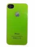 iPhone4 / 4S専用ケース　ハードタイプケース　りんごマークがかわいいデザイン グリーン（緑色） KKP